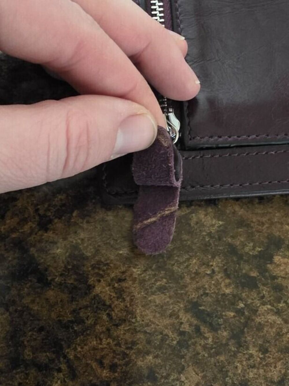 EUC Bostanten Women's Purple Eggplant Leather Snap Wallet WITHOUT ID Card Holder - Picture 4 of 5